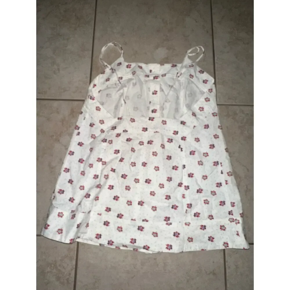 Womens Free People White Red M Button Front Cami Tank Top